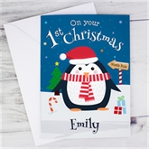 Thumbnail 5 - Personalised Christmas Penguin Christmas Card