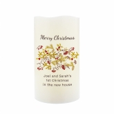 Thumbnail 5 - Personalised Christmas Floral LED Candle