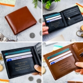 Thumbnail 1 - Personalised Free Text Leather Wallets