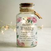 Thumbnail 10 - Personalised Floral LED Glass Jars