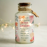 Thumbnail 3 - Personalised Floral LED Glass Jars