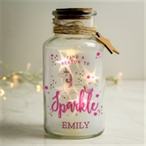 Thumbnail 1 - Personalised Unicorn LED Glass Jar