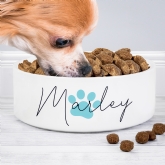 Thumbnail 3 - Personalised Pawprint Name Medium Pet Bowls