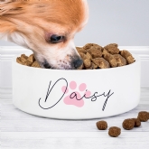 Thumbnail 5 - Personalised Pawprint Name Medium Pet Bowls