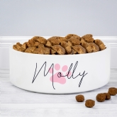 Thumbnail 6 - Personalised Pawprint Name Medium Pet Bowls