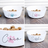 Thumbnail 1 - Personalised Pawprint Plastic Cat Bowls