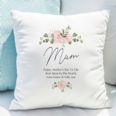 Thumbnail 1 - Personalised Abstract Rose Cream Mum Cushion Cover