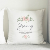 Thumbnail 2 - Personalised Abstract Rose Cream Mum Cushion Cover