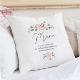 Thumbnail 4 - Personalised Abstract Rose Cream Mum Cushion Cover