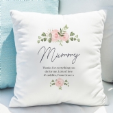 Thumbnail 5 - Personalised Abstract Rose Cream Mum Cushion Cover