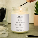 Thumbnail 1 - Personalised Couples Large Scented Jar Candle 