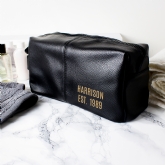 Thumbnail 10 - Personalised Luxury Leatherette Wash Bag 