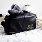 Thumbnail 12 - Personalised Luxury Leatherette Wash Bag 