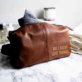 Thumbnail 3 - Personalised Luxury Leatherette Wash Bag 