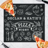 Thumbnail 1 - Personalised Pizza Glass Chopping Board/Worktop Saver 