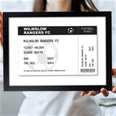 Thumbnail 1 - Personalised Football Ticket A4 Black Framed Print