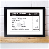 Thumbnail 2 - Personalised Football Ticket A4 Black Framed Print