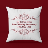 Thumbnail 3 - Personalised Ruby Anniversary Cushion