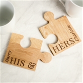 Thumbnail 1 - Personalised His & Hers Jigsaw Piece Set