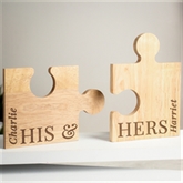 Thumbnail 2 - Personalised His & Hers Jigsaw Piece Set