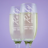Thumbnail 1 - Personalised Ruby Anniversary Champagne Flutes