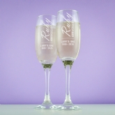 Thumbnail 2 - Personalised Ruby Anniversary Champagne Flutes