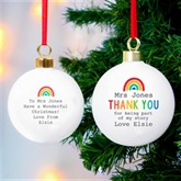 Thumbnail 1 - Personalised Best Teacher Christmas Bauble