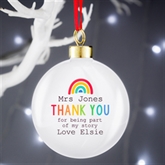 Thumbnail 3 - Personalised Best Teacher Christmas Bauble