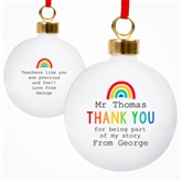 Thumbnail 4 - Personalised Best Teacher Christmas Bauble