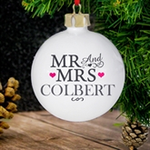 Thumbnail 3 - Personalised Mr & Mrs Christmas Bauble