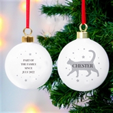 Thumbnail 1 - Personalised I Love My Cat Christmas Bauble