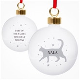 Thumbnail 5 - Personalised I Love My Cat Christmas Bauble