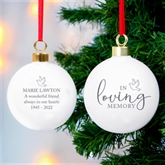Thumbnail 2 - Personalised In Loving Memory Christmas Bauble