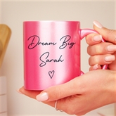 Thumbnail 1 - Personalised Pink Glitter Mug
