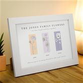 Thumbnail 1 - Personalised Flower of the Month Family A4 Framed Print