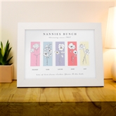 Thumbnail 5 - Personalised Flower of the Month Family A4 Framed Print