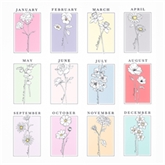 Thumbnail 2 - Personalised Birth Flower White A4 Framed Print