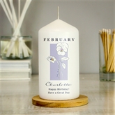 Thumbnail 1 - Personalised Birth Flower Pillar Candle