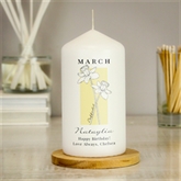 Thumbnail 6 - Personalised Birth Flower Pillar Candle