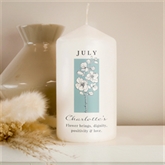 Thumbnail 7 - Personalised Birth Flower Pillar Candle