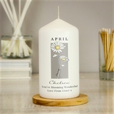 Thumbnail 9 - Personalised Birth Flower Pillar Candle