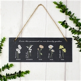 Thumbnail 1 - Personalised Flower of the Month Hanging Slate Plaque