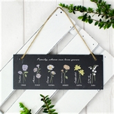 Thumbnail 5 - Personalised Flower of the Month Hanging Slate Plaque