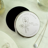 Thumbnail 10 - Personalised Birth Flower Round Trinket Boxes