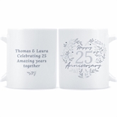 Thumbnail 5 - Personalised 25th Silver Wedding Anniversary Mug