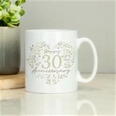 Thumbnail 3 - Personalised 30th Pearl Wedding Anniversary Mug