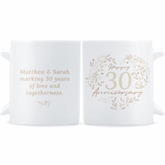 Thumbnail 5 - Personalised 30th Pearl Wedding Anniversary Mug