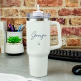 Thumbnail 3 - Personalised Oversized 40oz White Travel Cups