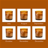 Thumbnail 3 - Personalised Birth Flower Amber  Glass Candles