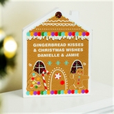 Thumbnail 3 - Personalised Gingerbread House Christmas Wooden Ornament